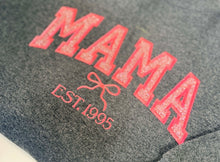 Load image into Gallery viewer, MAMA/YAYA/GIGI/ABUELA/MOM Embroidered Crew Neck