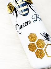 Load image into Gallery viewer, Queen Bee Honey |Bee Honeycomb Glitter 20Oz Tumbler Cup/Custom 4IN Bee Decal