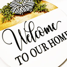 Load image into Gallery viewer, Front Door Decor |Rustic Door Sign | Welcome | Welcome To Our Home | Door Hanger | Housewarming Gift | Home Decor