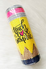 Load image into Gallery viewer, TEACHER PENCIL DESIGN TUMBLER