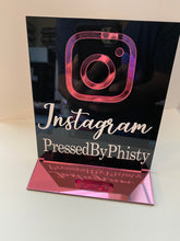 Load image into Gallery viewer, Social Media Sign/Salon Beauty Sign/Office Sign/Facebook Sign/Instagram Sign
