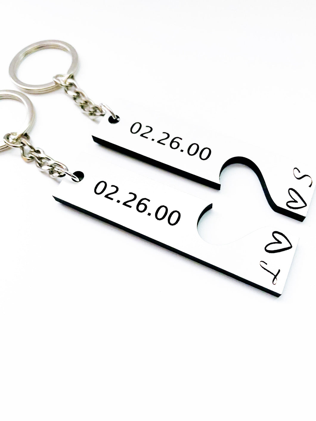 Valentine keychain | Custom date keychain | Custom gift Personalized gift | Boyfriend gift | Custom text keychain | Drive safe gift