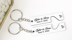 Valentine keychain | Custom date keychain | Custom gift Personalized gift | Boyfriend gift | Custom text keychain | Anniversary Gift
