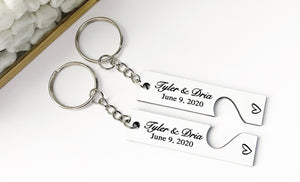 Valentine keychain | Custom date keychain | Custom gift Personalized gift | Boyfriend gift | Custom text keychain | Anniversary Gift