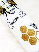 Load image into Gallery viewer, Queen Bee Honey |Bee Honeycomb Glitter 20Oz Tumbler Cup/Custom 4IN Bee Decal
