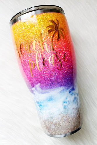 Glitter Beach Tumbler