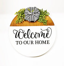 Load image into Gallery viewer, Rustic Wooden Welcome Sign for Front Door | Farmhouse Porch Décor | Handcrafted Entryway Sign
