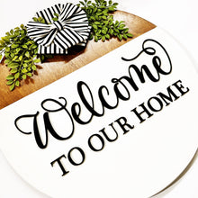 Load image into Gallery viewer, Rustic Wooden Welcome Sign for Front Door | Farmhouse Porch Décor | Handcrafted Entryway Sign
