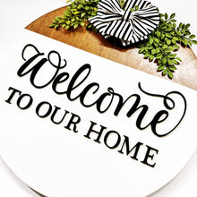 Load image into Gallery viewer, Rustic Wooden Welcome Sign for Front Door | Farmhouse Porch Décor | Handcrafted Entryway Sign
