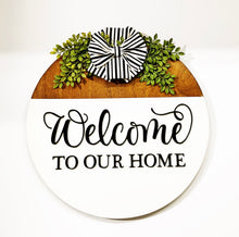 Load image into Gallery viewer, Rustic Wooden Welcome Sign for Front Door | Farmhouse Porch Décor | Handcrafted Entryway Sign
