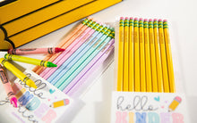 Load image into Gallery viewer, Engraved Ticonderoga Pencils | Personalized Back-to-School Set | Pastel Pencils | Engrave Your Name | Teacher Gift
