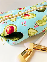Load image into Gallery viewer, Avocado Pattern Zipper Bag - Boxy Bag- Makeup Pouch - Travel Bag - Wedding
